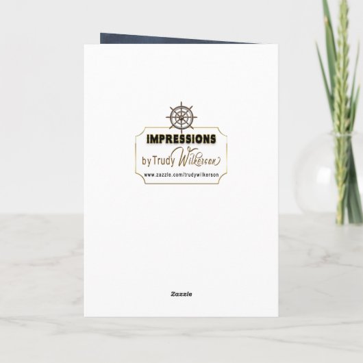 Carte Birthday, Son, Ship's Wheel, casque (Dos)