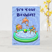 Carte Birthday Splash (Fleur jaune)