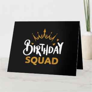 Carte Birthday Squad Party Matching Family Group Funny B
