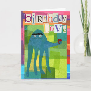 Carte Birthday Squid avec message