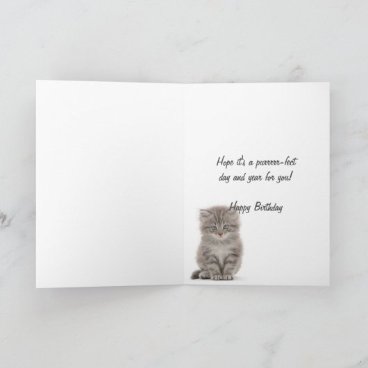 Carte Birthday tabby kitten (Intérieur)