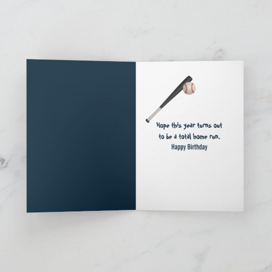 Carte Birthday Tiger Baseball Player #27 Up To Bat (Intérieur)