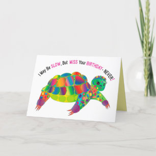 Carte Birthday, Turtle Colorful Kaleidoscope Collection