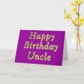 Carte Birthday Uncles Birthday de joyeux anniversaire (Fleur jaune)