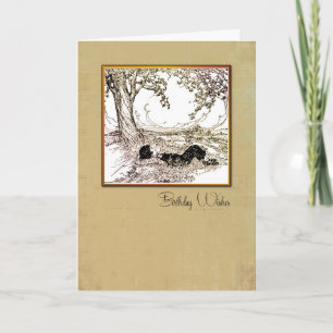 Carte Birthday Vintage Boy Image Dream and Wishing