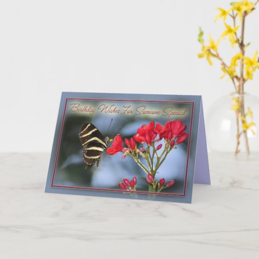 Carte Birthday Wishes for Someone Special (Fleur jaune)