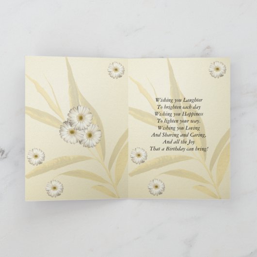 Carte Birthday with daisies (Intérieur)