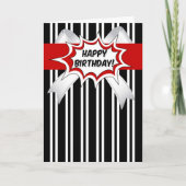 Carte Birthday with Red Comic Book Style (Devant)
