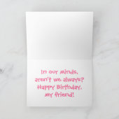 Carte BirthdayCard, "Plus jeune que le printemps..." (Intérieur)