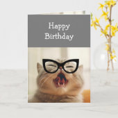 Carte Birthdays Fun Old Age Put on Glasses Card (Fleur jaune)