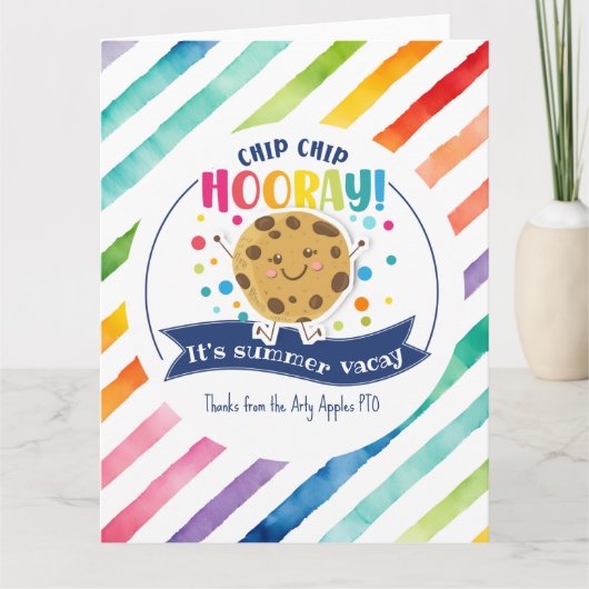 Carte biscuit cadeau cadeau été vacances (Devant)