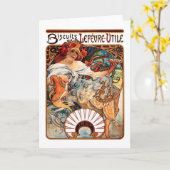 Carte Biscuit, Mucha (Fleur jaune)