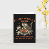 Carte Biscuits Club éffrayant Chat, Biscuits d'Halloween (Fleur jaune)
