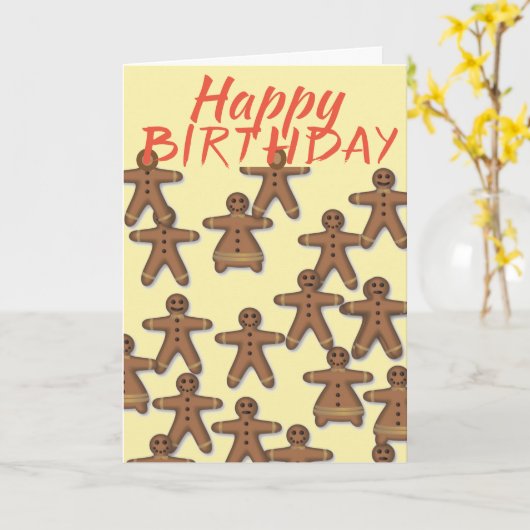 Carte Biscuits de pain d'épices (Fleur jaune)