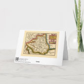 Carte Bishopprick du comté de Durham Angleterre Ancienne (Dos)