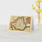 Carte Bishopprick du comté de Durham Angleterre Ancienne (Fleur jaune)