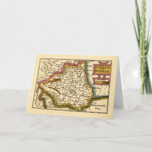 Carte Bishopprick du comté de Durham Angleterre Ancienne