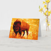 Carte Bison/Buffalo (Fleur jaune)