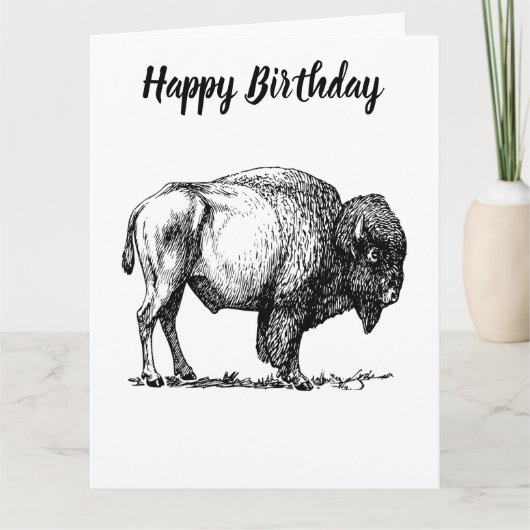 Carte Bison de Buffalo américain (Devant)