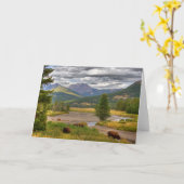 Carte Bison de Yellowstone (Fleur jaune)