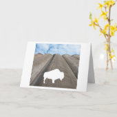 Carte Bison et silo (Fleur jaune)