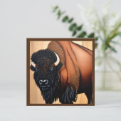 Carte Bison Majestic Des Prairies - Sauvage Et Gratuit (Debout devant)