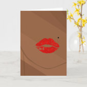 CARTE BISOU - BRUN (Fleur jaune)