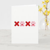 Carte Bisous Câlins Patte (Fleur jaune)