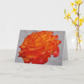 Carte Bit Art Rose Orange Lumineux (Fleur jaune)