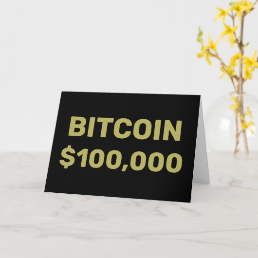 Carte Bitcoin 100000 Célébration (Fleur jaune)