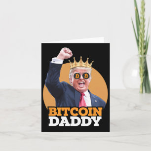 Carte Bitcoin mignon papa Trump Crypto King argent volut