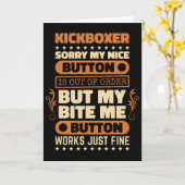 Carte Bite Button fonctionne conception kickboxer amateu (Fleur jaune)