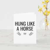 Carte Bite comme une mouche à cheval - Drôle de mouche à (Fleur jaune)