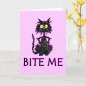 Carte Bite-Moi ! Conception de cadeaux de chat (Fleur jaune)