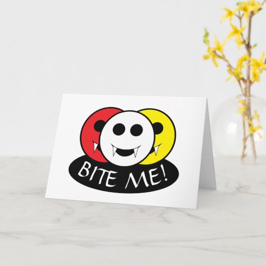 Carte Bite-Moi ! Vampire (Fleur jaune)