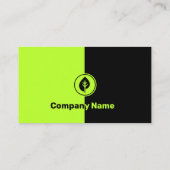 Carte Biz Lime & Black Entrepreneur moderne (Dos)
