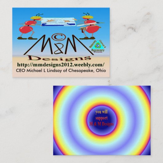 Carte BIZ M & M Design 3 (Devant / Derrière)