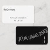 Carte Biz RecCreations (Devant / Derrière)