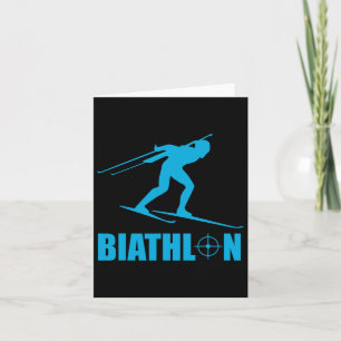 Carte Bizarre Biathlon Cible Sport Biathlète Tir Sk