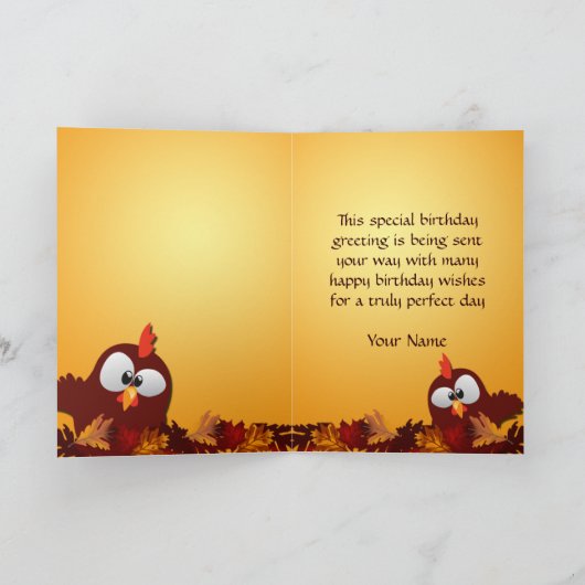 Carte Bizarre Citrouille pour les voeux d'anniversaire (Intérieur)