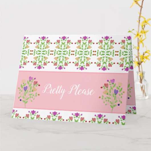 Carte Bizarre Délicat (Fleur jaune)