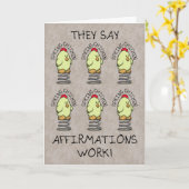 Carte Bizarre Voeux D'Anniversaire, Poulet De Printemps (Fleur jaune)