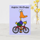 Carte BJ - Duck Riding Bicycle Cartoon (Fleur jaune)