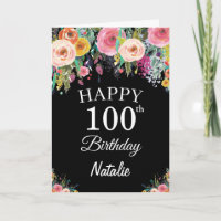 Carte Blac 100e Anniversaire Fleurs florales
