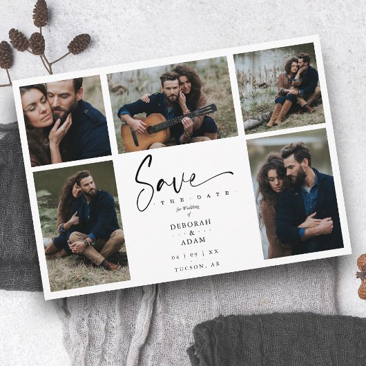 Carte Black 5 Photos Chic tendance Collage Mariage Covid