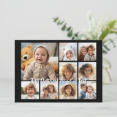 Carte Black 9 Photo Carré Collage - avec script blanc (Debout devant)