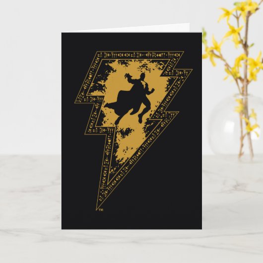 Carte Black Adam Distressed Lightning Bolt Graphic (Fleur jaune)