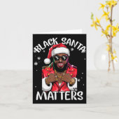 Carte Black African American Santa Claus Christmas Pajam (Fleur jaune)