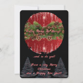 Carte Black and Red "Coffee Makes Me Merry" Christmas (Devant)