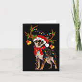 Carte Black And Tan Chihuahua Gorgeous Reindeer Christma (Devant)